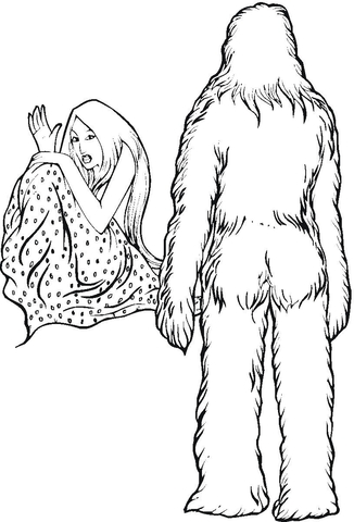 Yeti  Coloring Page